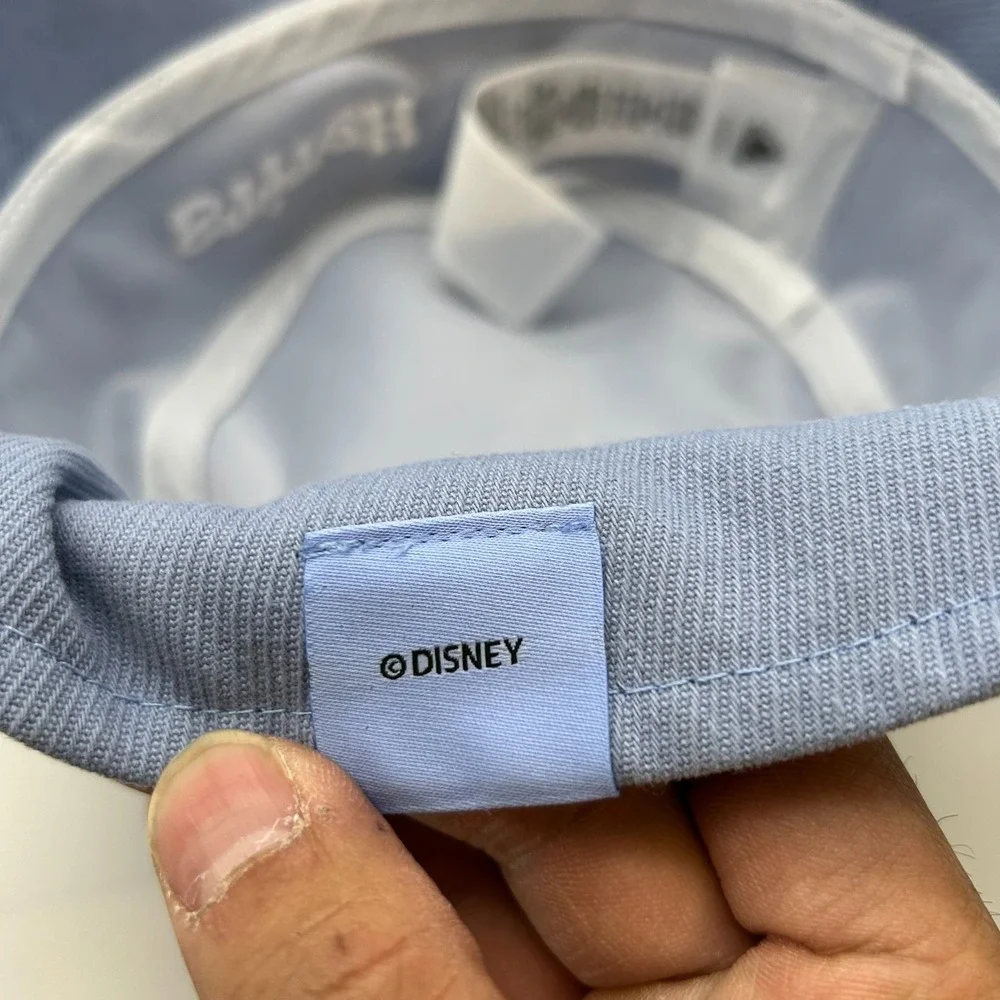 Disney Lilo & Stitch Bucket Hat Unisex Dusty Blue Ribbed Embroidered One Size
